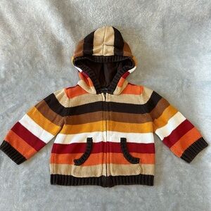 GAP - knit  full zipped knit hoodie. Size 6-12 months